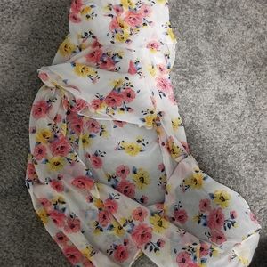 White Floral Maxi Romper